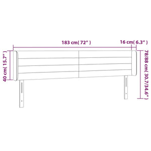 Κεφαλάρι με Πτερύγια Σκούρο Γκρι 183x16x78/88 εκ. Υφασμάτινο - Pakobazaar