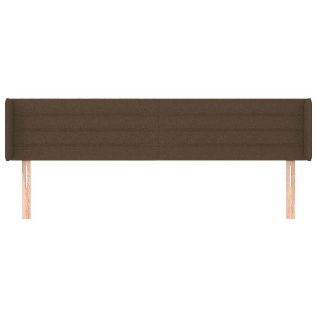 Κεφαλάρι με Πτερύγια Σκούρο Καφέ 183x16x78/88 εκ. Υφασμάτινο