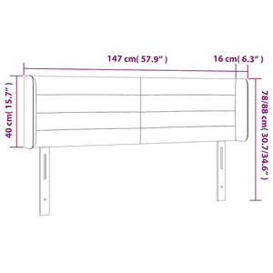 Κεφαλάρι με Πτερύγια Σκούρο Πράσινο 147x16x78/88 εκ. Βελούδινο