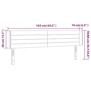 Κεφαλάρι με Πτερύγια Ροζ 163x16x78/88 εκ. Βελούδινο