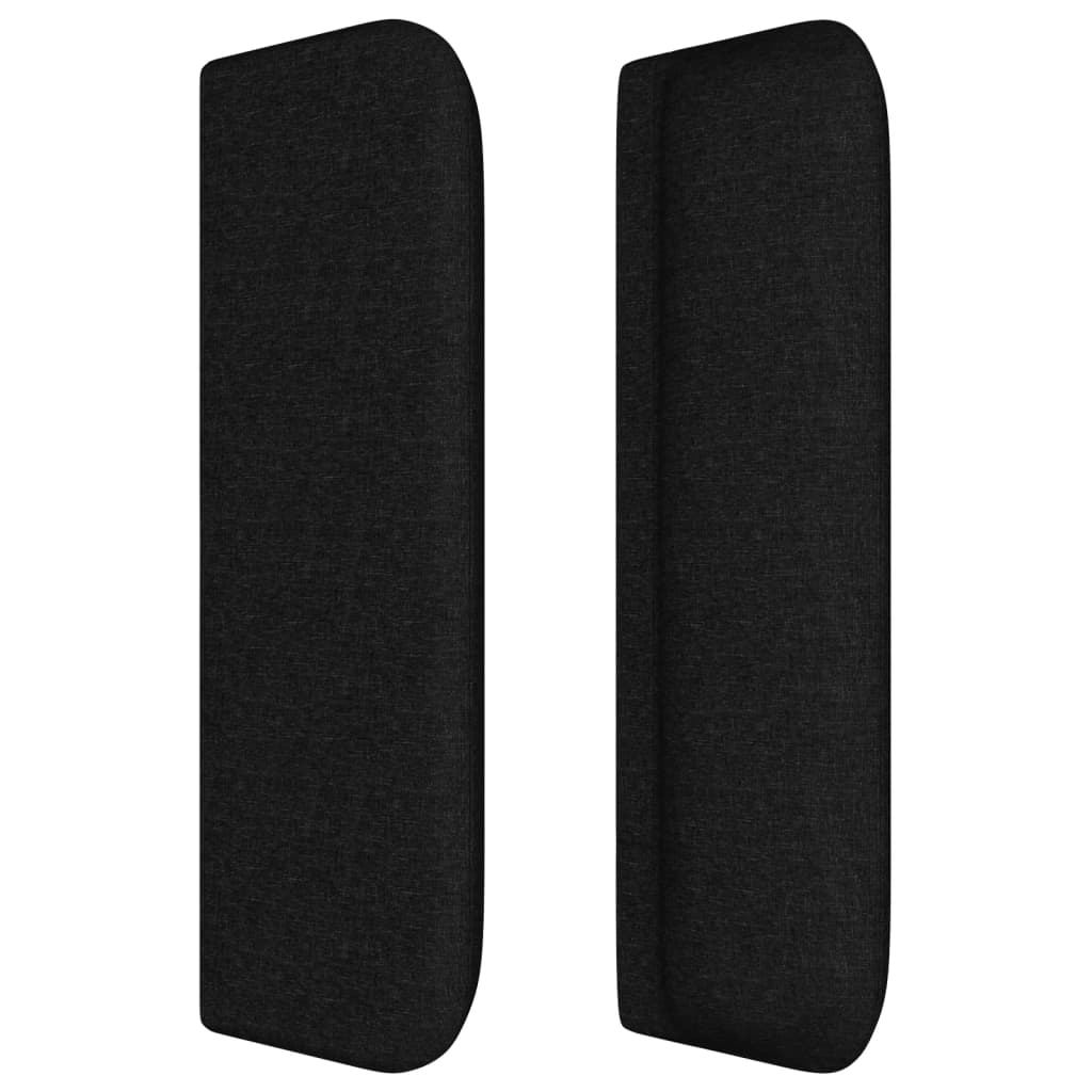 Κεφαλάρι με Πτερύγια Μαύρο 103x16x78/88 εκ. Υφασμάτινο