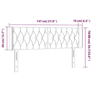 Κεφαλάρι με Πτερύγια Σκούρο Πράσινο 147x16x78/88 εκ. Βελούδινο