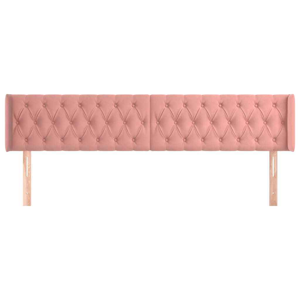 Κεφαλάρι με Πτερύγια Ροζ 183x16x78/88 εκ. Βελούδινο