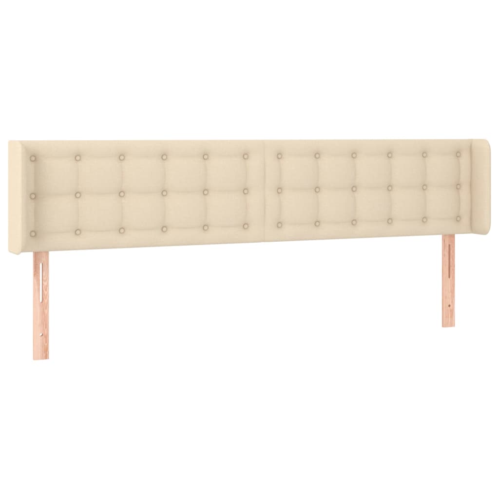 Κεφαλάρι με Πτερύγια Κρεμ 183x16x78/88 εκ. Υφασμάτινο