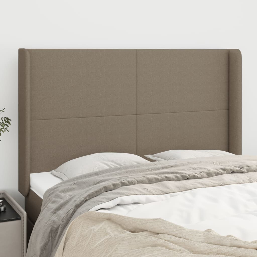 Κεφαλάρι με Πτερύγια Taupe 147x16x118/128 εκ. Υφασμάτινο