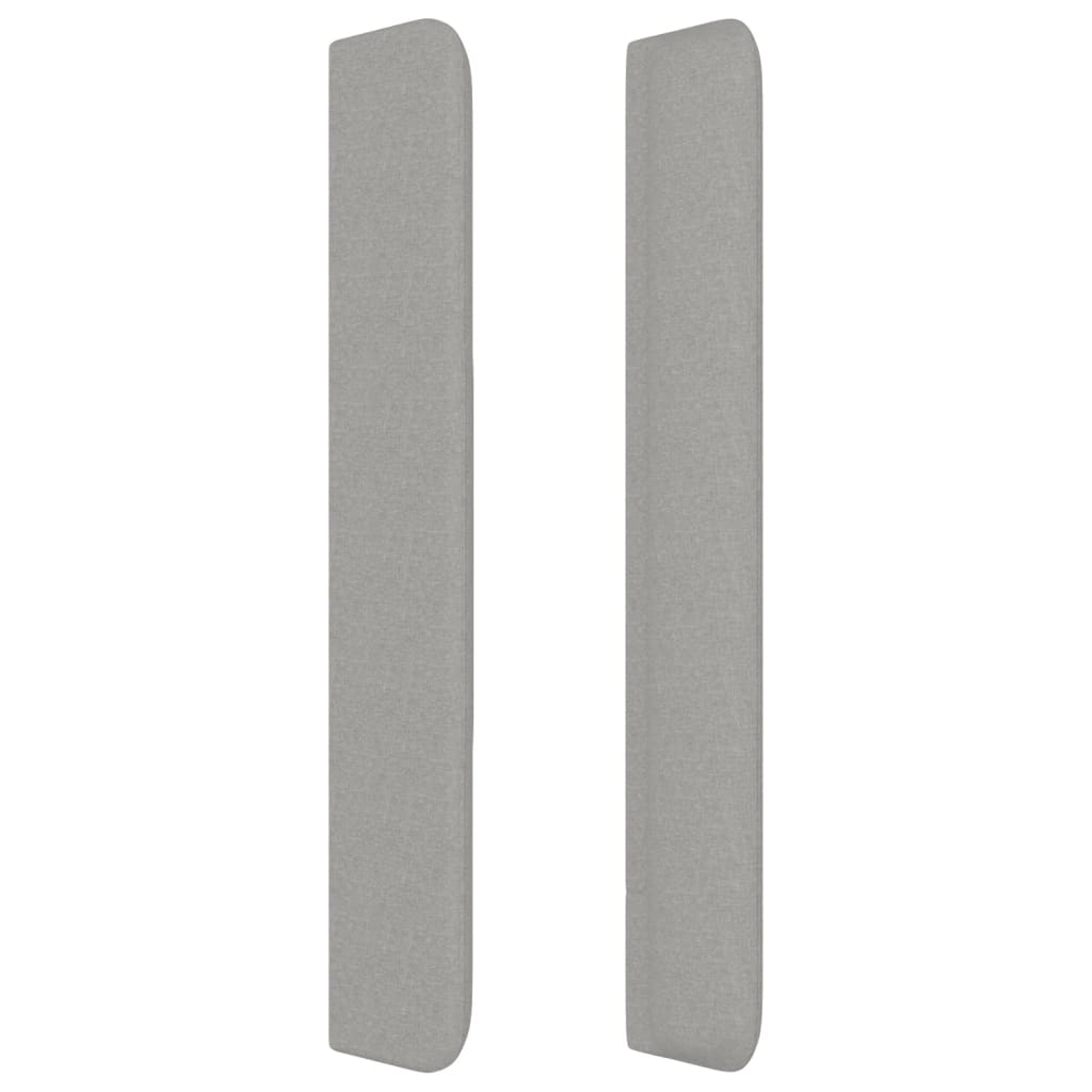 Κεφαλάρι με Πτερύγια Ανοιχτό Γκρι 163x16x118/128 εκ. Υφασμάτινο