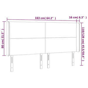 Κεφαλάρι με Πτερύγια Πράσινο 163x16x118/128 εκ. Βελούδινο - Pakobazaar