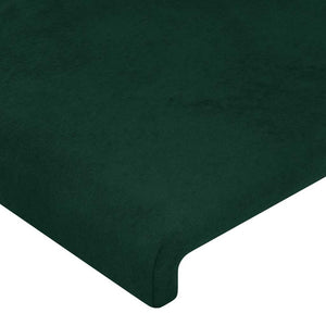 Κεφαλάρι με Πτερύγια Πράσινο 183x16x118/128 εκ. Βελούδινο - Pakobazaar