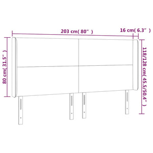 Κεφαλάρι με Πτερύγια Πράσινο 203x16x118/128 εκ. Βελούδινο - Pakobazaar