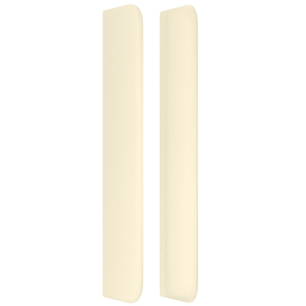 Κεφαλάρι με Πτερύγια Κρεμ 147x16x118/128 εκ. Συνθετικό Δέρμα