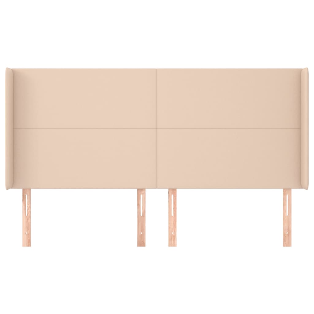 Κεφαλάρι με Πτερύγια Καπουτσίνο 183x16x118/128 εκ. Συνθ. Δέρμα