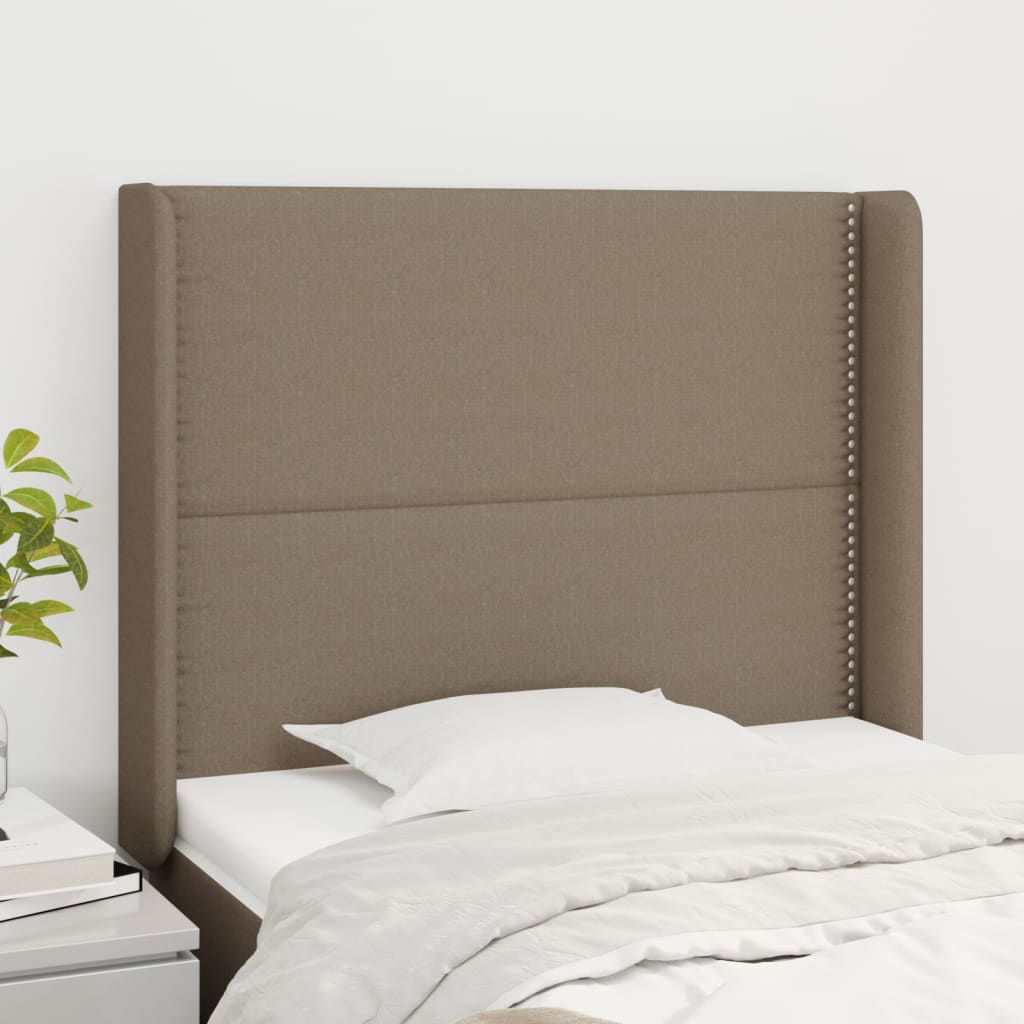 Κεφαλάρι με Πτερύγια Taupe 93x16x118/128 εκ. Υφασμάτινο