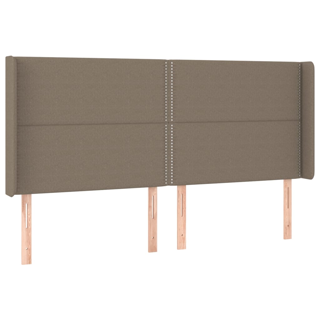 Κεφαλάρι με Πτερύγια Taupe 163x16x118/128 εκ. Υφασμάτινο