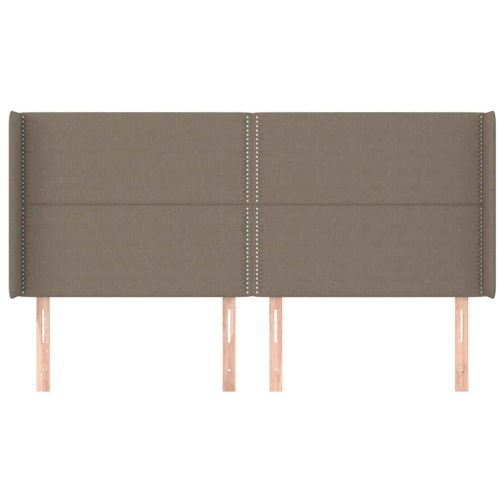 Κεφαλάρι με Πτερύγια Taupe 163x16x118/128 εκ. Υφασμάτινο