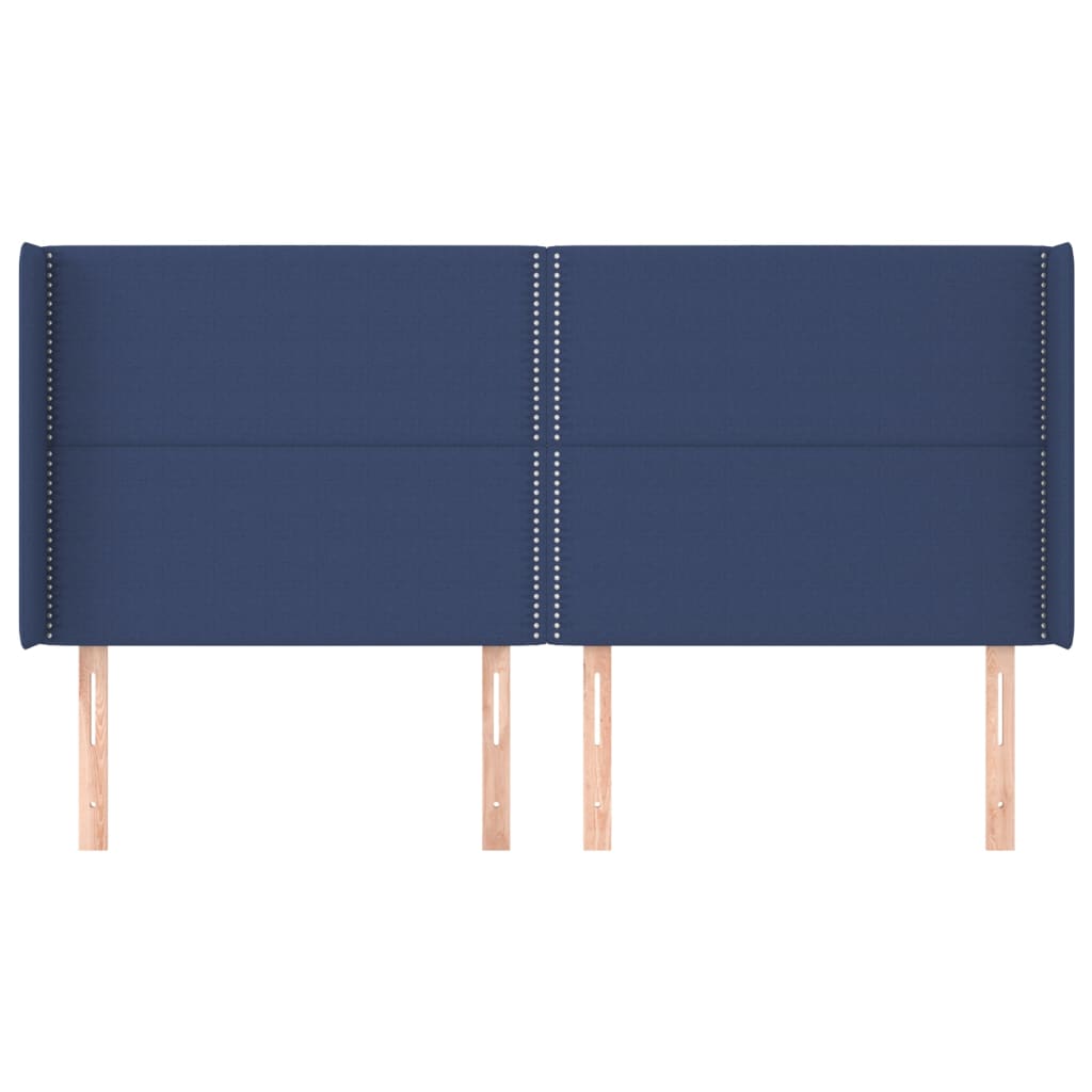 Κεφαλάρι με Πτερύγια Μπλε 163x16x118/128 εκ. Υφασμάτινο