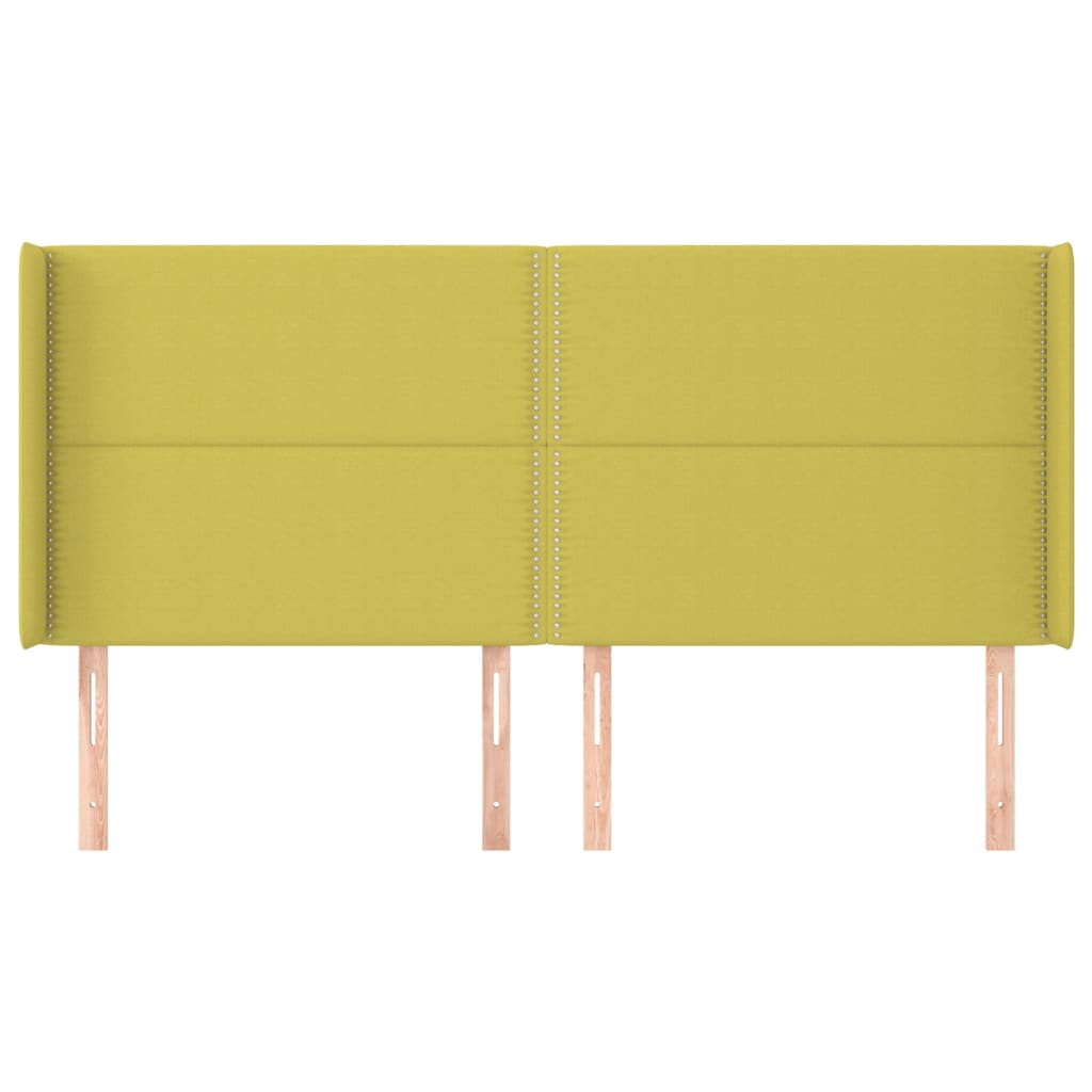 Κεφαλάρι με Πτερύγια Πράσινο183x16x118/128 εκ. Υφασμάτινο