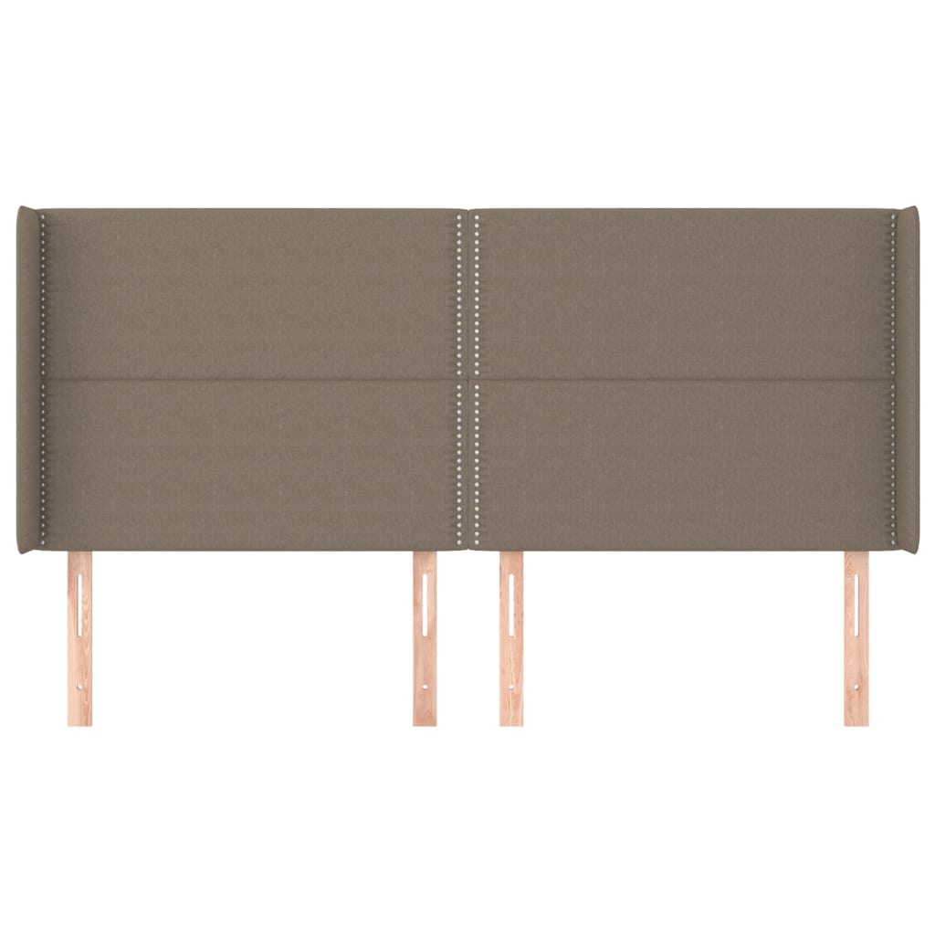 Κεφαλάρι με Πτερύγια Taupe 203x16x118/128 εκ. Υφασμάτινο
