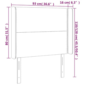 Κεφαλάρι με ΠτερύγιαΣκούρο Μπλε 93x16x118/128 εκ. Βελούδινο - Pakobazaar