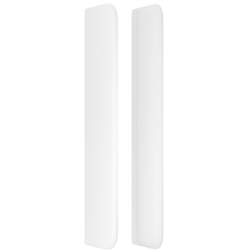 Κεφαλάρι με Πτερύγια Λευκό 93x16x118/128 εκ. Συνθ. Δέρμα