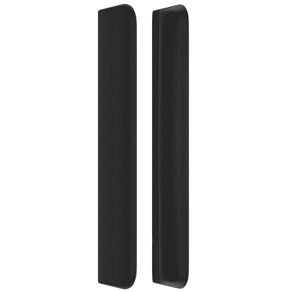 Κεφαλάρι με Πτερύγια Μαύρο 163x16x118/128 εκ.Συνθετικό Δέρμα
