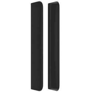 Κεφαλάρι με Πτερύγια Μαύρο 163x16x118/128 εκ.Συνθετικό Δέρμα