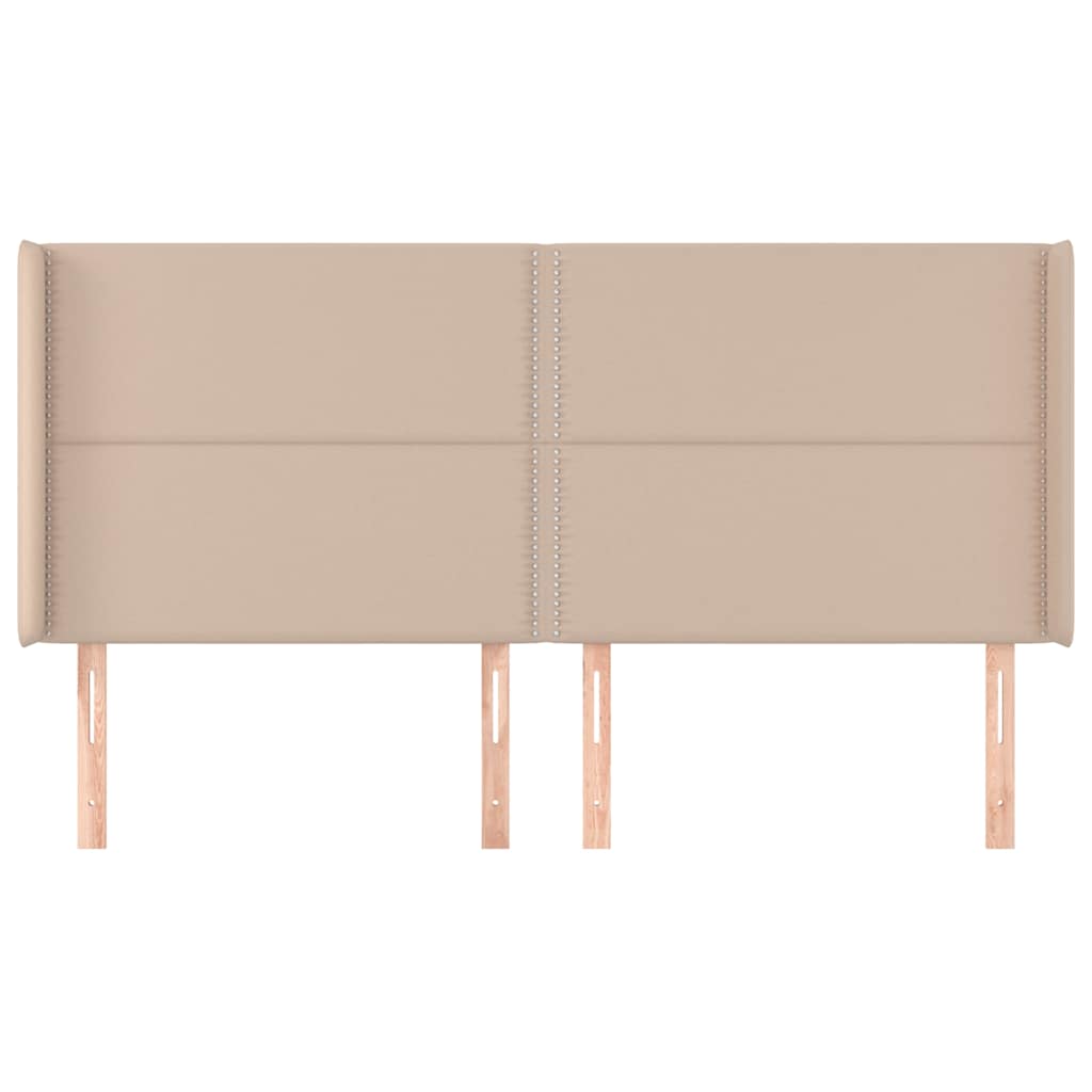 Κεφαλάρι με Πτερύγια Καπουτσίνο 163x16x118/128 εκ. Συνθ. Δέρμα