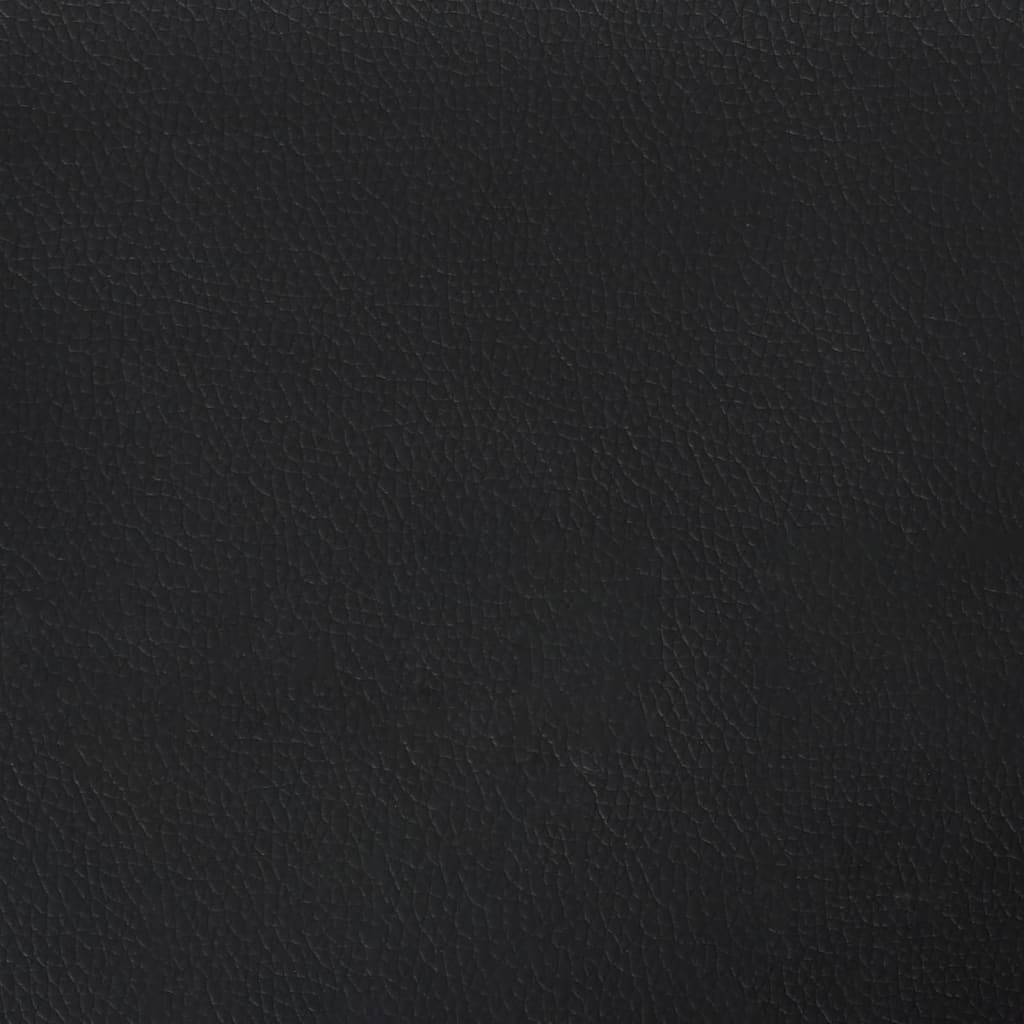 Κεφαλάρι με Πτερύγια Μαύρο 183x16x118/128 εκ. Συνθ. Δέρμα