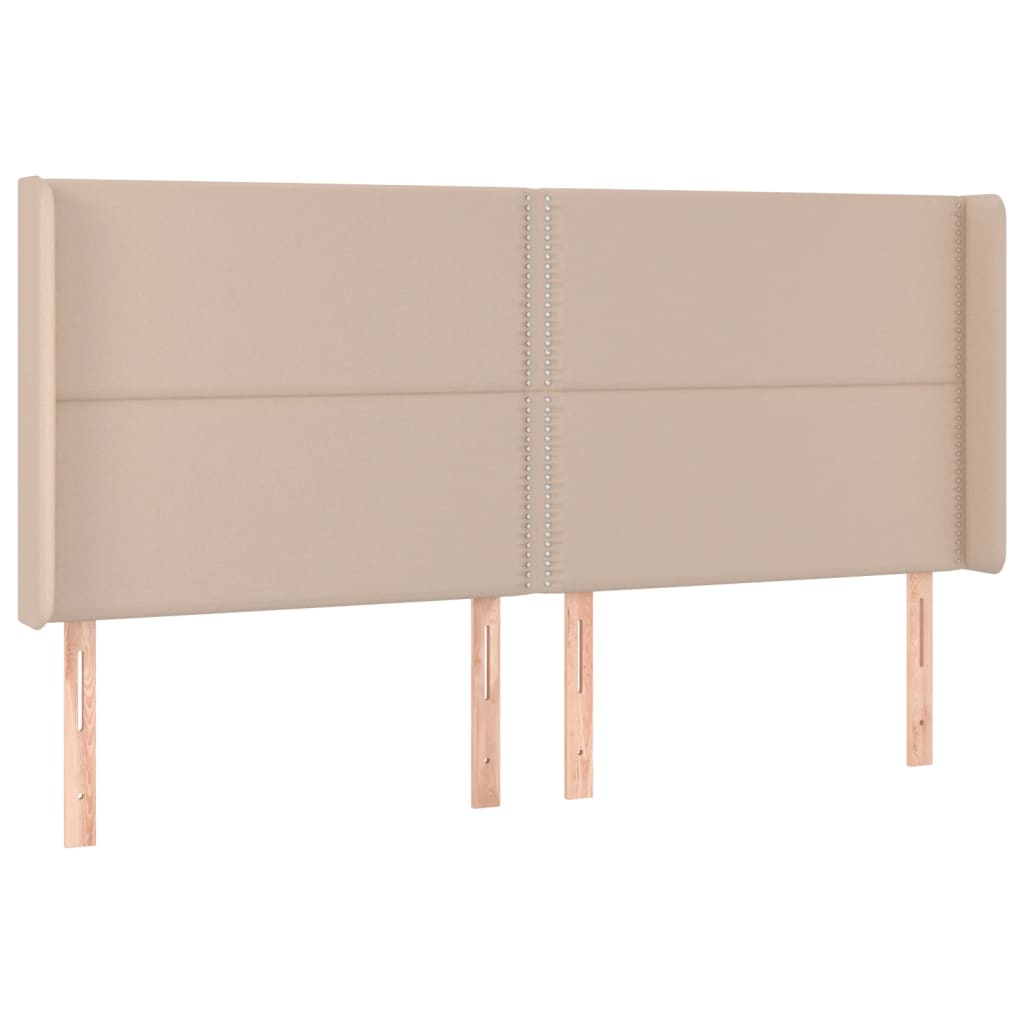 Κεφαλάρι με Πτερύγια Καπουτσίνο 183x16x118/128 εκ. Συνθ. Δέρμα