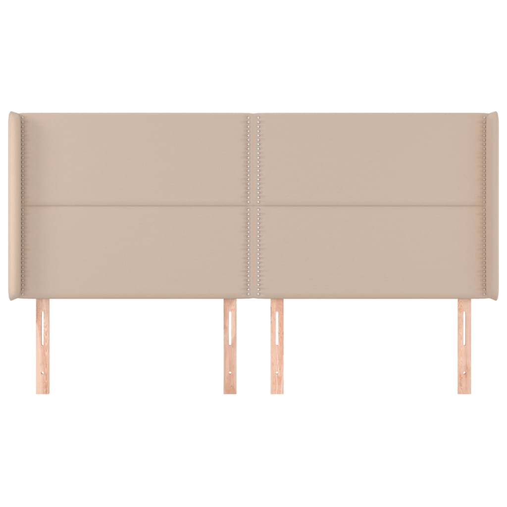 Κεφαλάρι με Πτερύγια Καπουτσίνο 183x16x118/128 εκ. Συνθ. Δέρμα