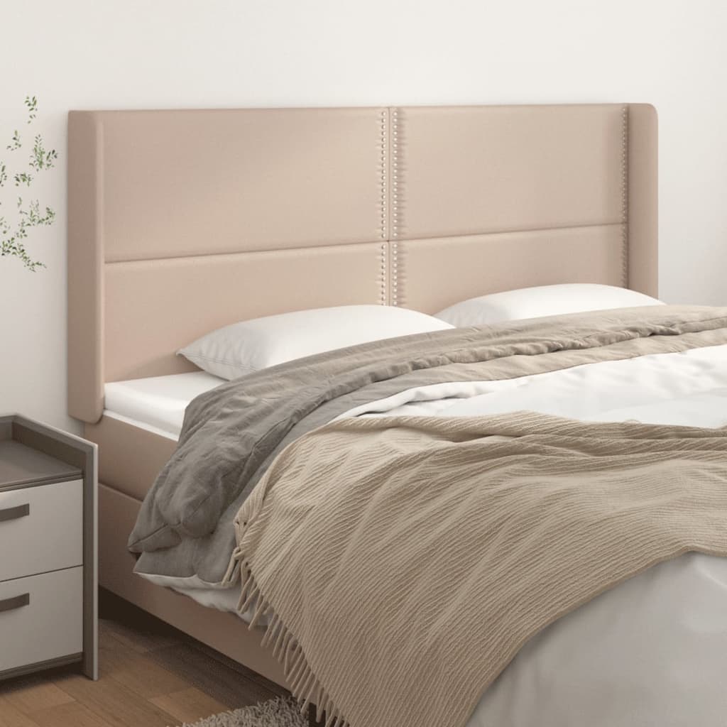 Κεφαλάρι με Πτερύγια Καπουτσίνο 183x16x118/128 εκ. Συνθ. Δέρμα