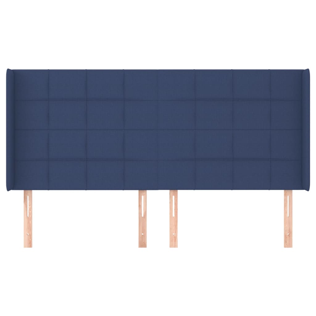 Κεφαλάρι με Πτερύγια Μπλε 183x16x118/128 εκ. Υφασμάτινο