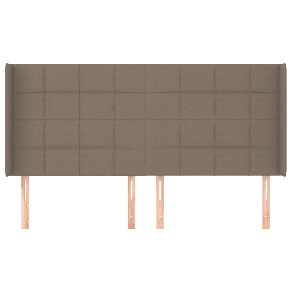 Κεφαλάρι με Πτερύγια Taupe 203x16x118/128 εκ. Υφασμάτινο