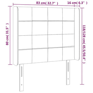 Κεφαλάρι με Πτερύγια Πράσινο 83x16x118/128 εκ. Βελούδινο - Pakobazaar