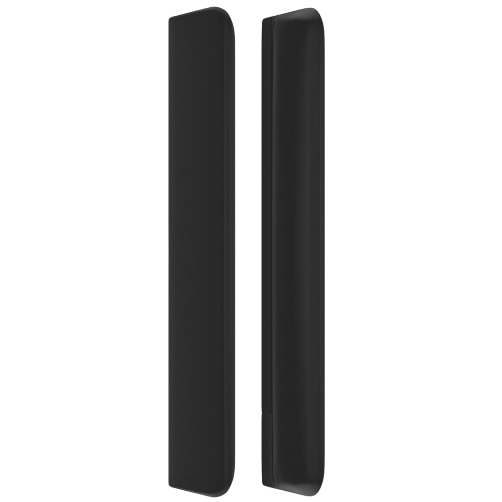 Κεφαλάρι με Πτερύγια Μαύρο 163x16x118/128 εκ.Συνθετικό Δέρμα