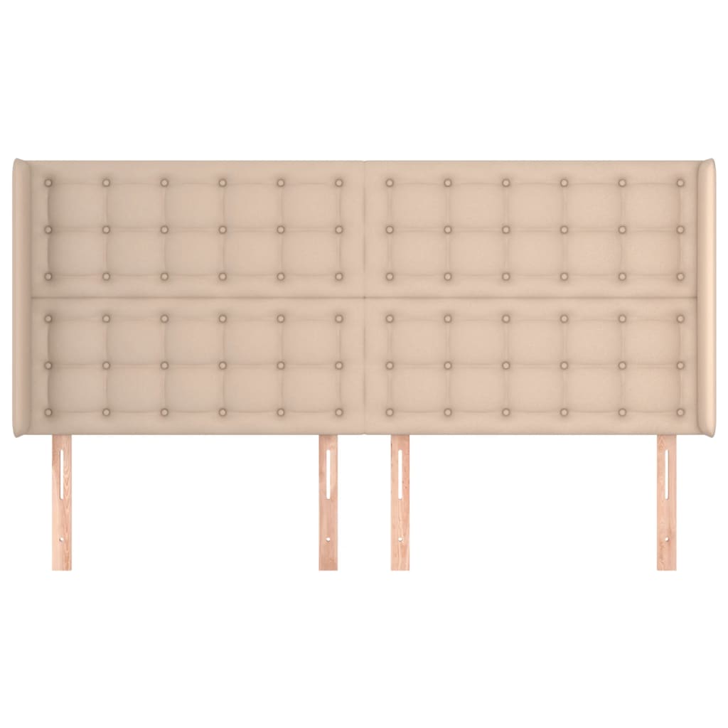 Κεφαλάρι με Πτερύγια Καπουτσίνο 163x16x118/128 εκ. Συνθ. Δέρμα - Pakobazaar