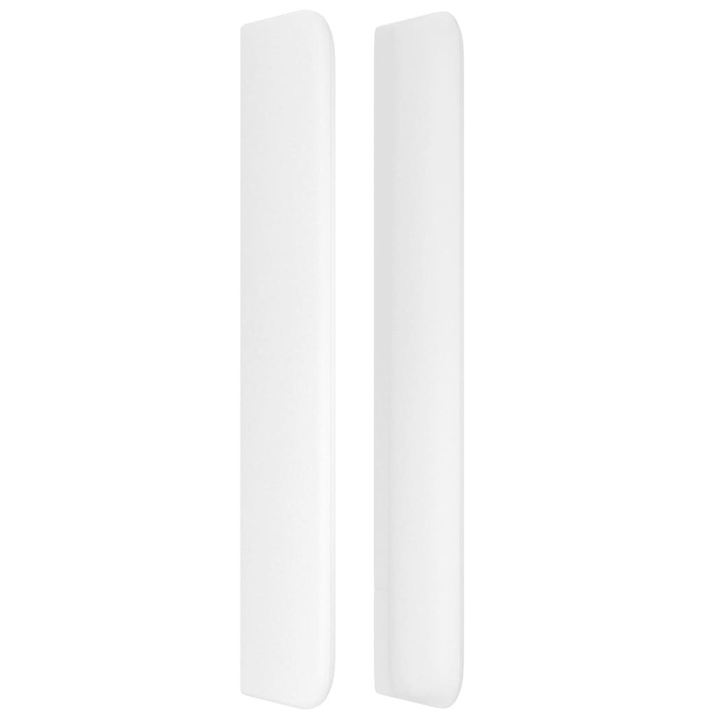 Κεφαλάρι με Πτερύγια Λευκό 203x16x118/128 εκ. Συνθετικό Δέρμα