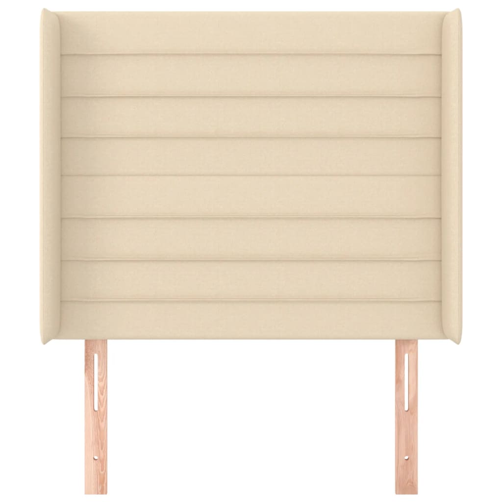 Κεφαλάρι με Πτερύγια Κρεμ 103x16x118/128 εκ. Υφασμάτινο