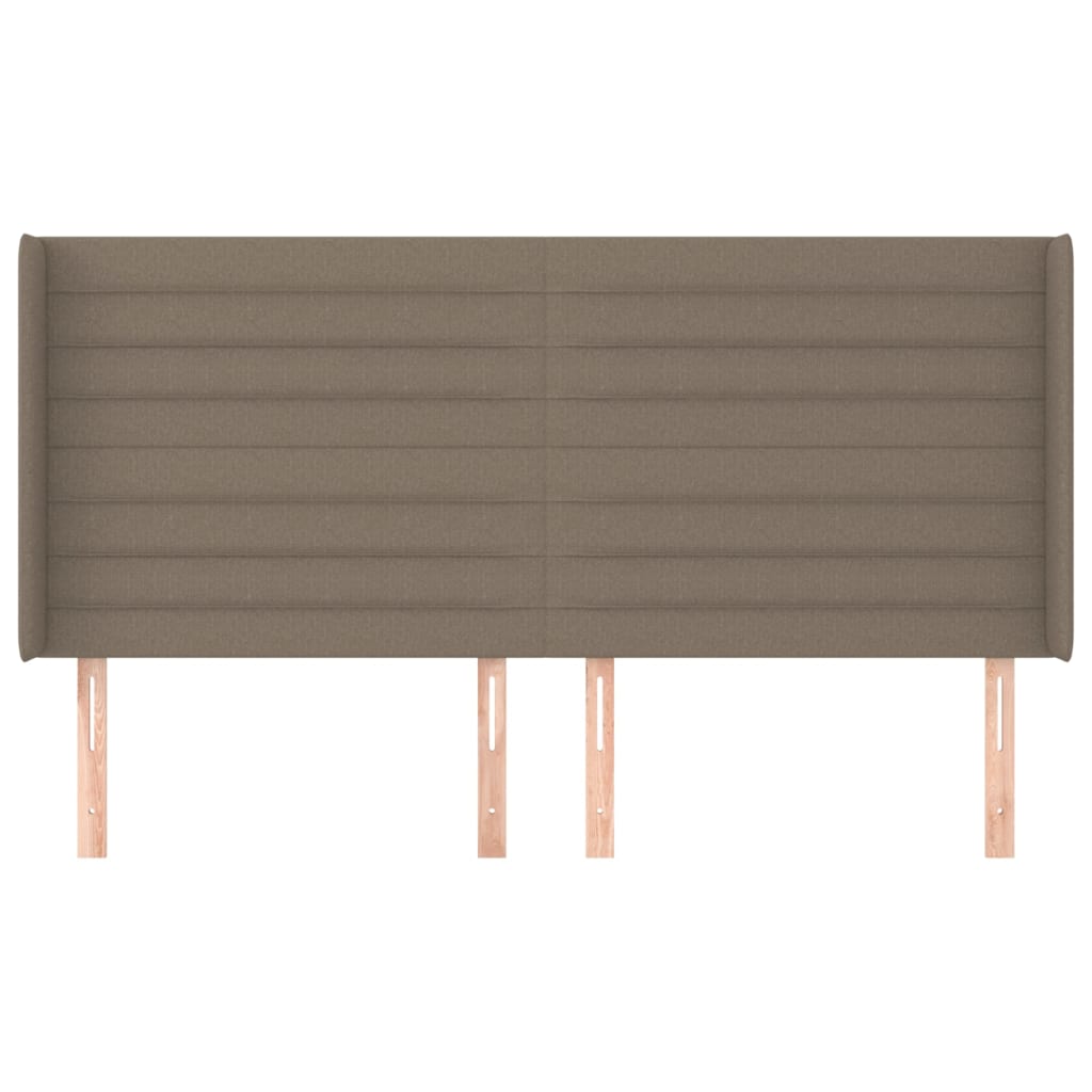 Κεφαλάρι με Πτερύγια Taupe 163x16x118/128 εκ. Υφασμάτινο