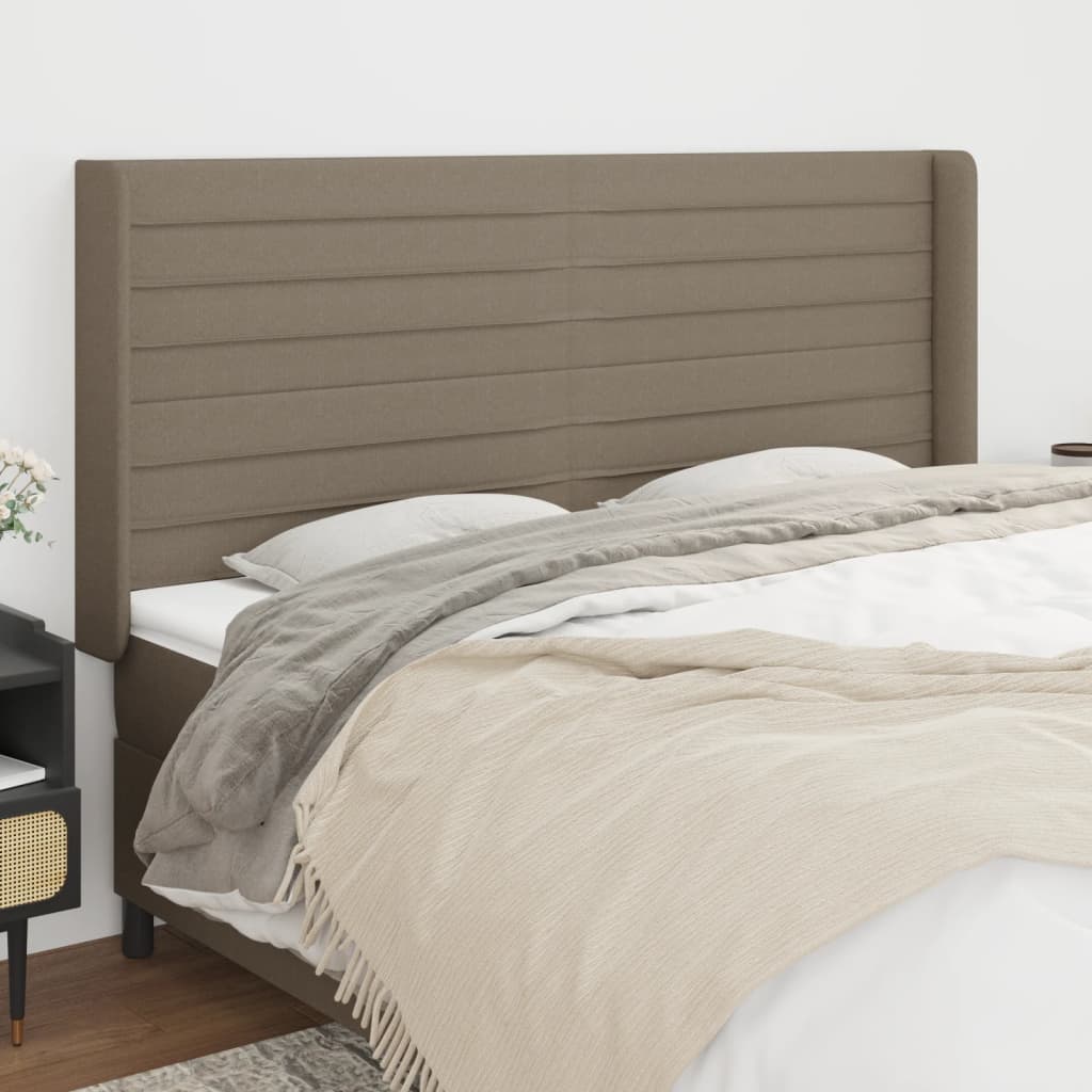 Κεφαλάρι με Πτερύγια Taupe 163x16x118/128 εκ. Υφασμάτινο