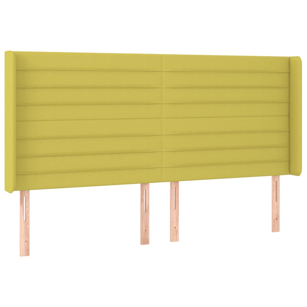 Κεφαλάρι με Πτερύγια Πράσινο 163x16x118/128 εκ. Υφασμάτινο - Pakobazaar