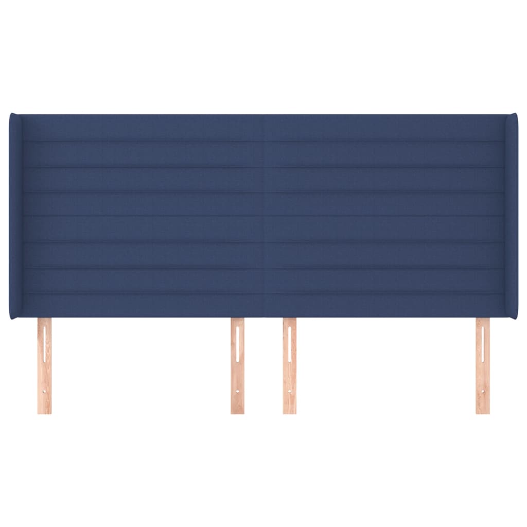 Κεφαλάρι με Πτερύγια Μπλε 183x16x118/128 εκ. Υφασμάτινο
