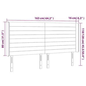 Κεφαλάρι με Πτερύγια Πράσινο 163x16x118/128 εκ. Βελούδινο - Pakobazaar