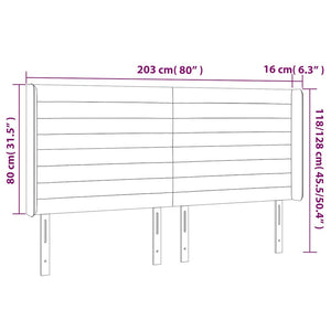 Κεφαλάρι με Πτερύγια Πράσινο 203x16x118/128 εκ. Βελούδινο - Pakobazaar