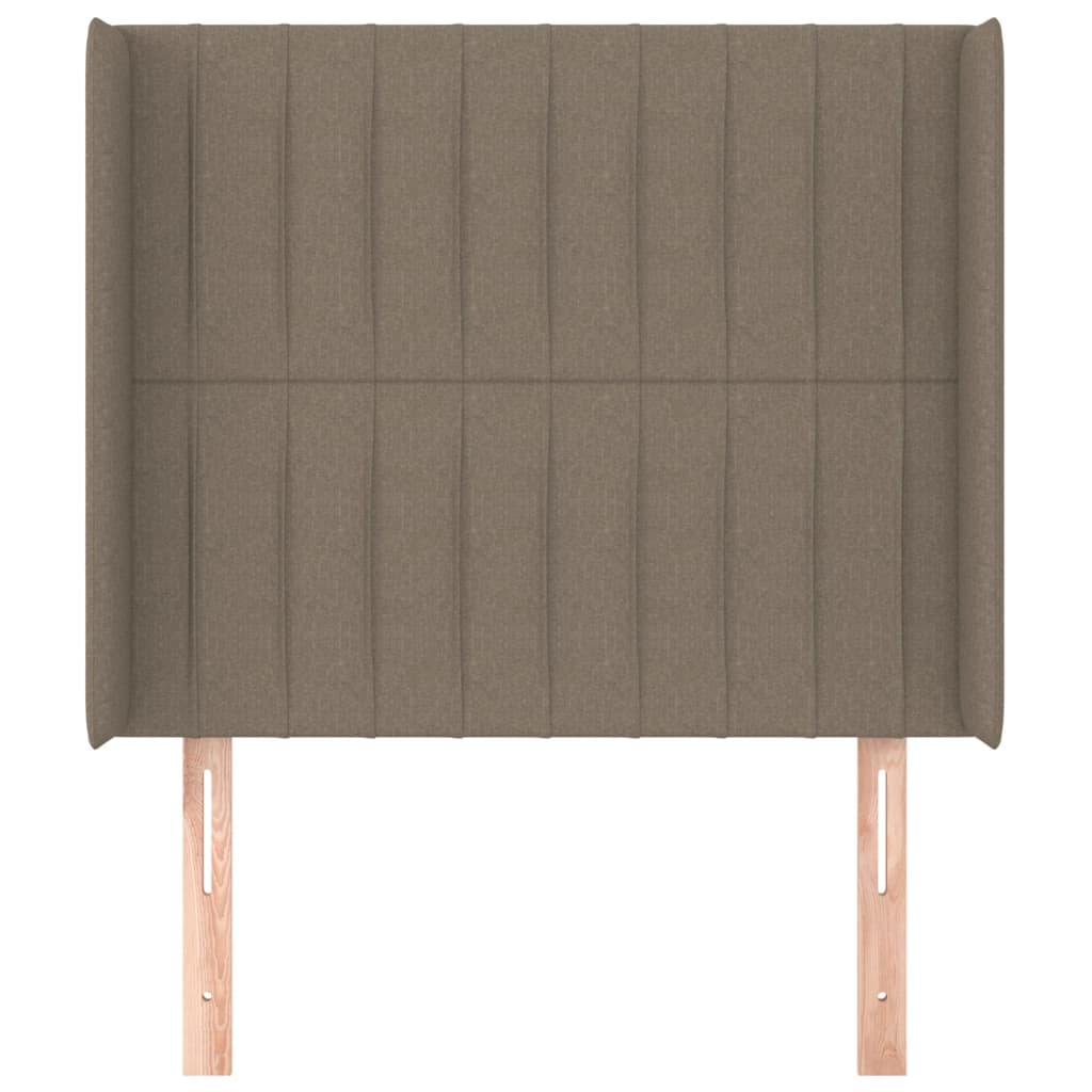 Κεφαλάρι με Πτερύγια Taupe 83x16x118/128 εκ. Υφασμάτινο