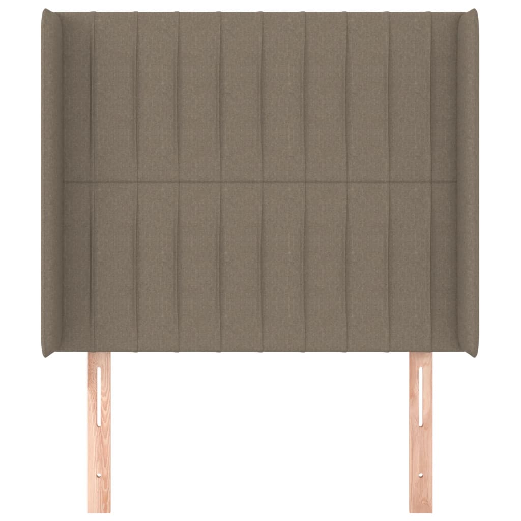Κεφαλάρι με Πτερύγια Taupe 103x16x118/128 εκ. Υφασμάτινο - Pakobazaar