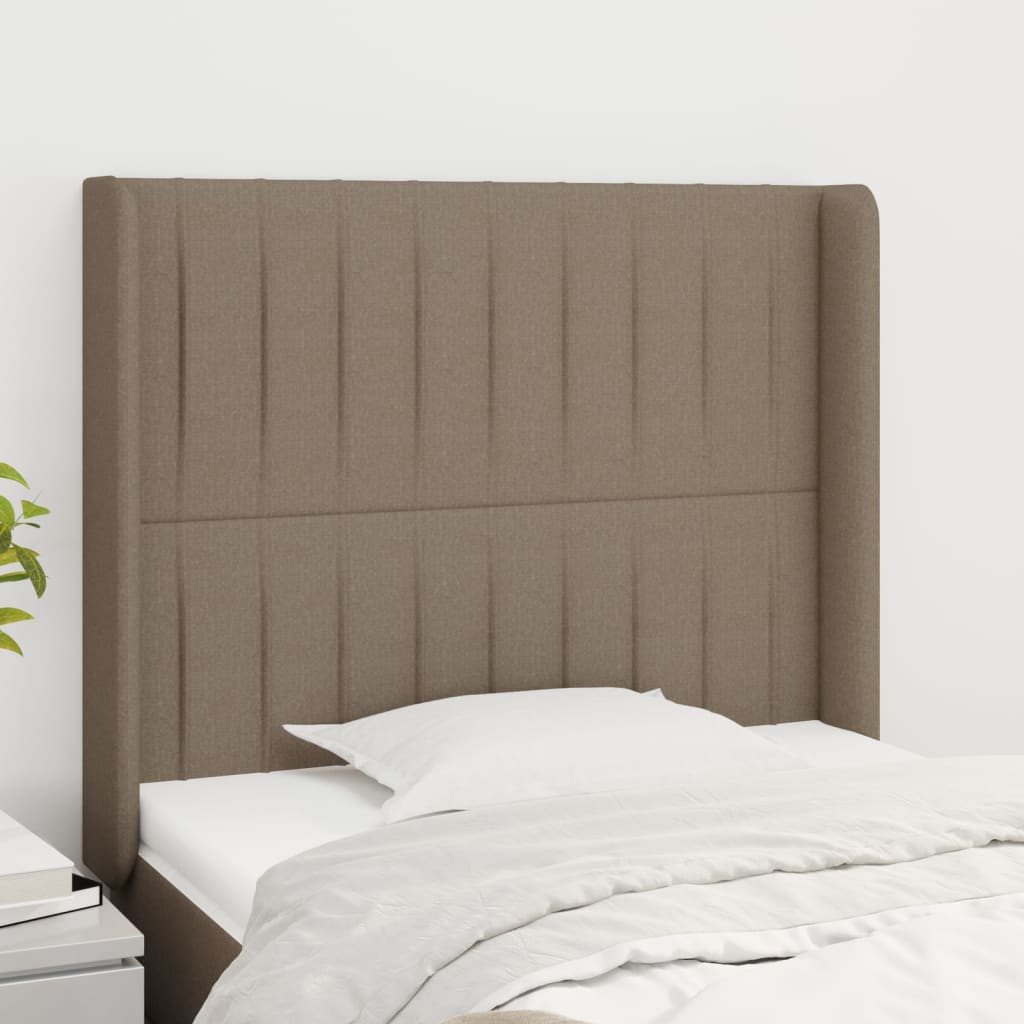Κεφαλάρι με Πτερύγια Taupe 103x16x118/128 εκ. Υφασμάτινο - Pakobazaar