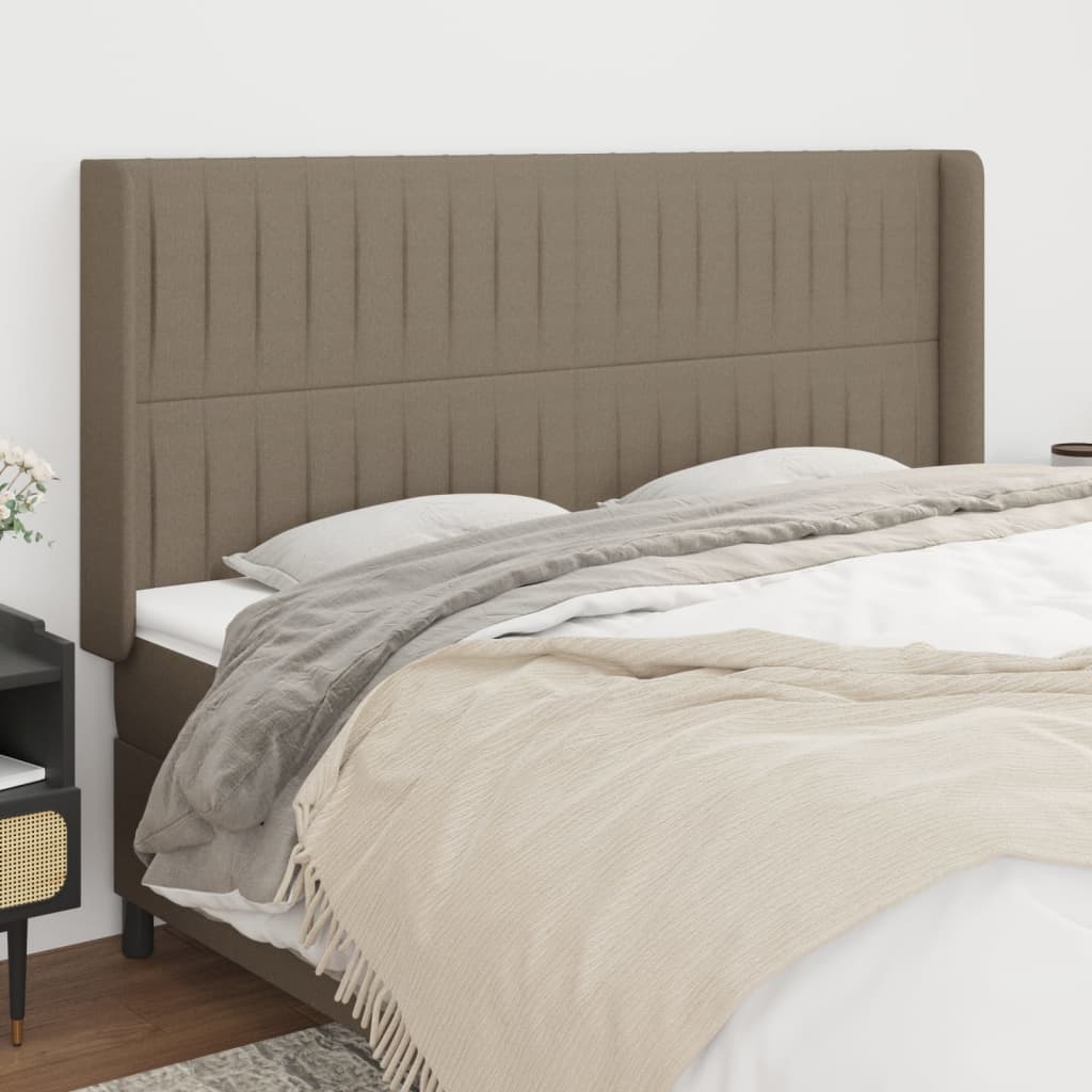 Κεφαλάρι με Πτερύγια Taupe 163x16x118/128 εκ. Υφασμάτινο