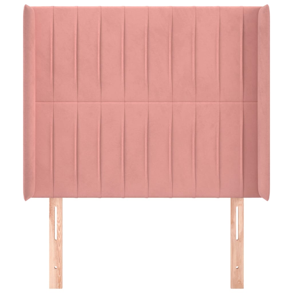 Κεφαλάρι με Πτερύγια Ροζ 83x16x118/128 εκ. Βελούδινο