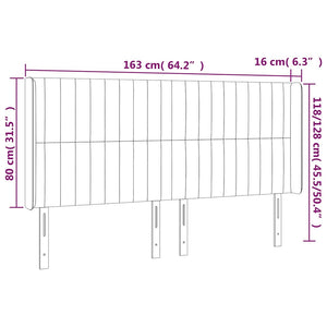 Κεφαλάρι με Πτερύγια Πράσινο 163x16x118/128 εκ. Βελούδινο - Pakobazaar