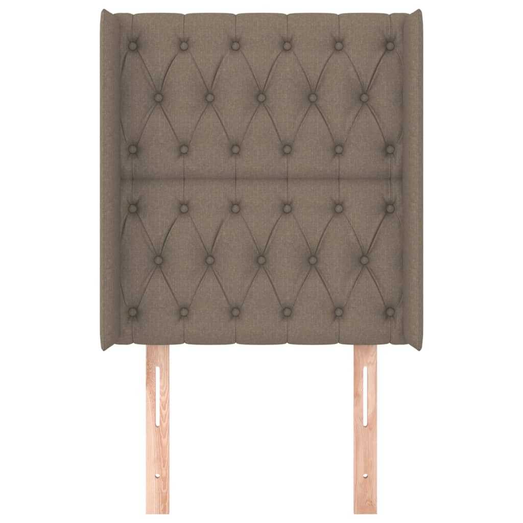 Κεφαλάρι με Πτερύγια Taupe 83x16x118/128 εκ. Υφασμάτινο
